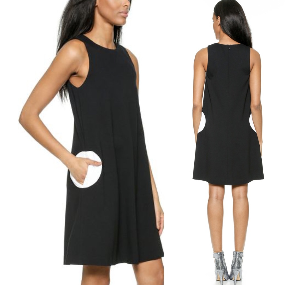 NEW $595 Lisa Perry Black Sleeveless Jersey Dress